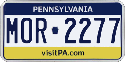 PA license plate MOR2277