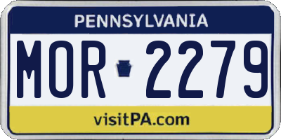 PA license plate MOR2279