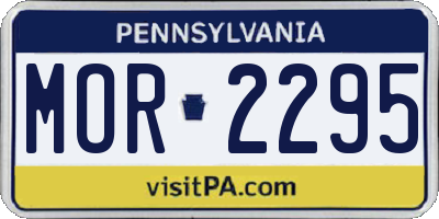 PA license plate MOR2295