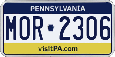 PA license plate MOR2306