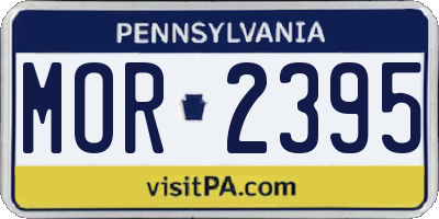 PA license plate MOR2395