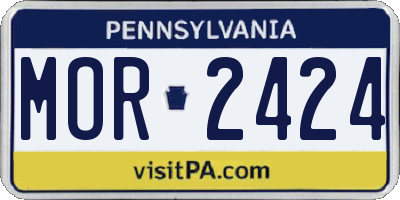 PA license plate MOR2424