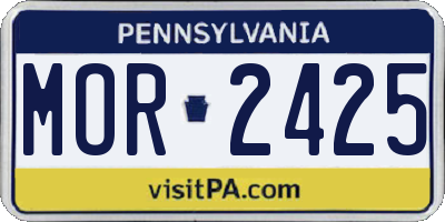 PA license plate MOR2425