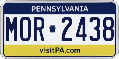 PA license plate MOR2438