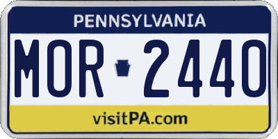 PA license plate MOR2440