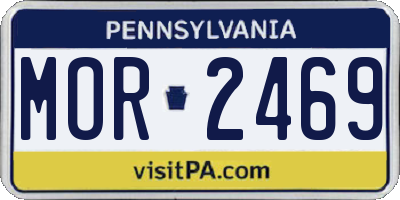 PA license plate MOR2469