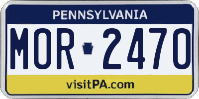 PA license plate MOR2470