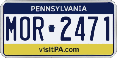PA license plate MOR2471