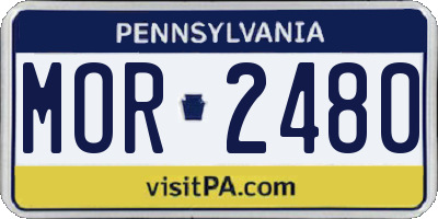 PA license plate MOR2480