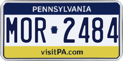 PA license plate MOR2484