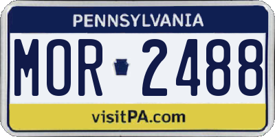 PA license plate MOR2488