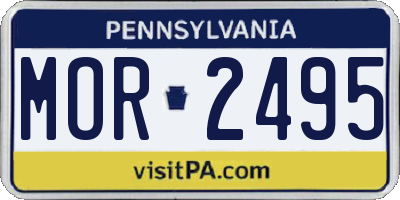 PA license plate MOR2495