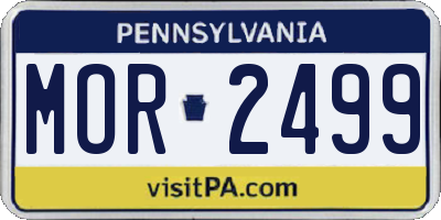 PA license plate MOR2499