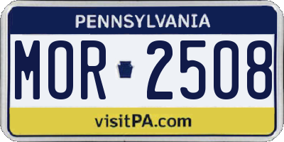 PA license plate MOR2508