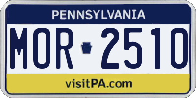PA license plate MOR2510