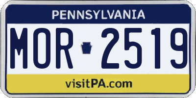 PA license plate MOR2519