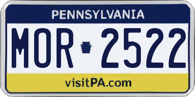 PA license plate MOR2522