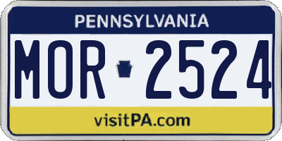 PA license plate MOR2524