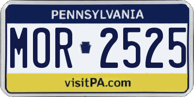 PA license plate MOR2525