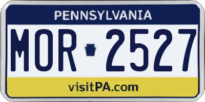 PA license plate MOR2527