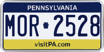 PA license plate MOR2528