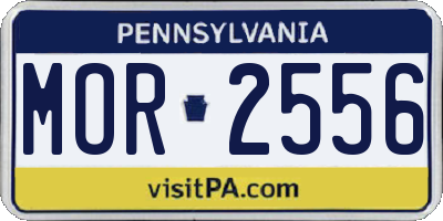 PA license plate MOR2556