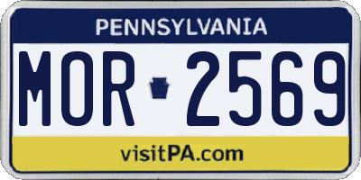 PA license plate MOR2569