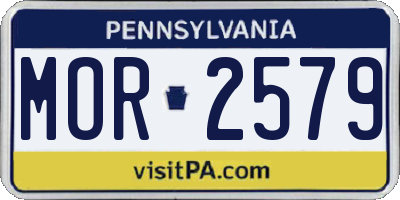 PA license plate MOR2579