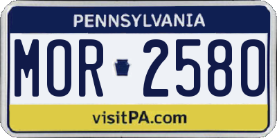 PA license plate MOR2580