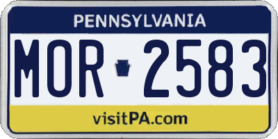 PA license plate MOR2583