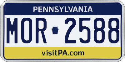 PA license plate MOR2588