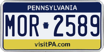 PA license plate MOR2589