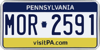 PA license plate MOR2591