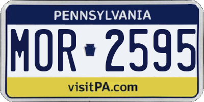 PA license plate MOR2595