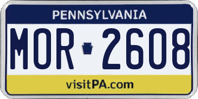 PA license plate MOR2608