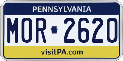 PA license plate MOR2620
