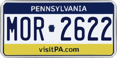 PA license plate MOR2622