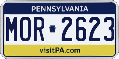 PA license plate MOR2623