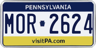 PA license plate MOR2624