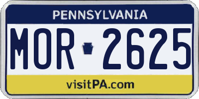 PA license plate MOR2625