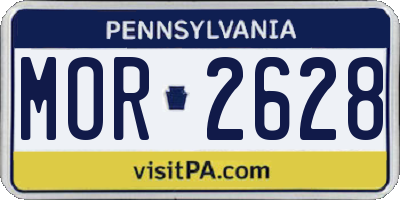 PA license plate MOR2628