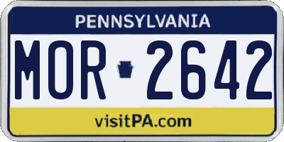 PA license plate MOR2642