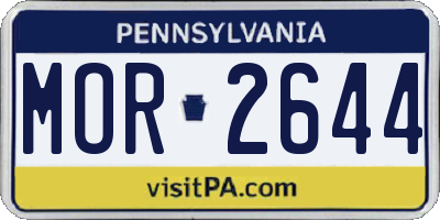PA license plate MOR2644
