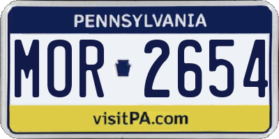 PA license plate MOR2654