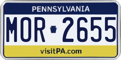 PA license plate MOR2655