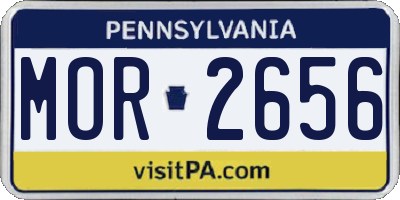 PA license plate MOR2656