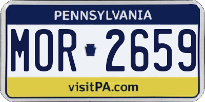 PA license plate MOR2659