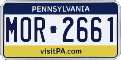 PA license plate MOR2661