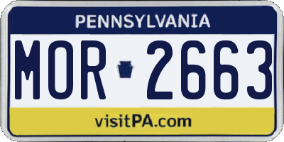 PA license plate MOR2663