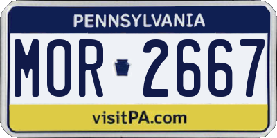 PA license plate MOR2667